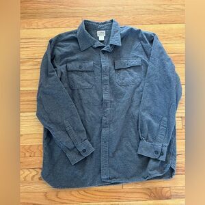 L.L. Bean Gray Button-Up Shirt 100%‎ cotton men’s XXL